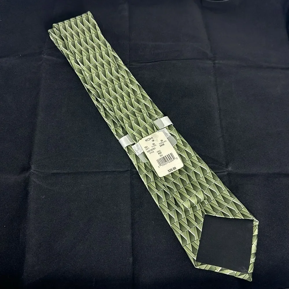Arrow USA 1851 Green Sage Silk Tie USA Made